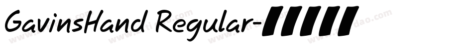 GavinsHand Regular字体转换